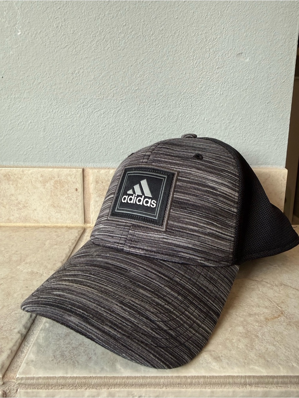 adidas Black and Gray Fitted Performance Hat